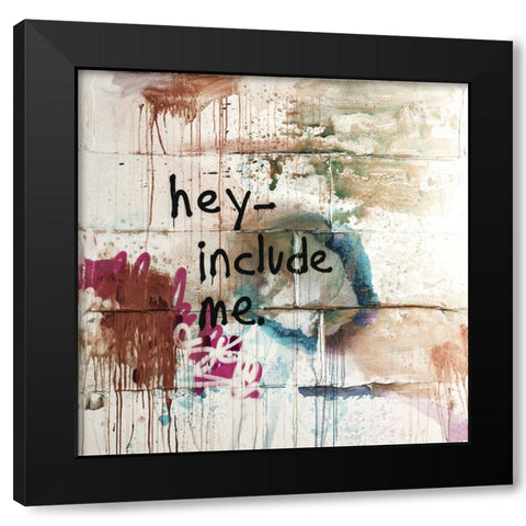 Hey II Black Modern Wood Framed Art Print with Double Matting by Youngstrom, Kent
