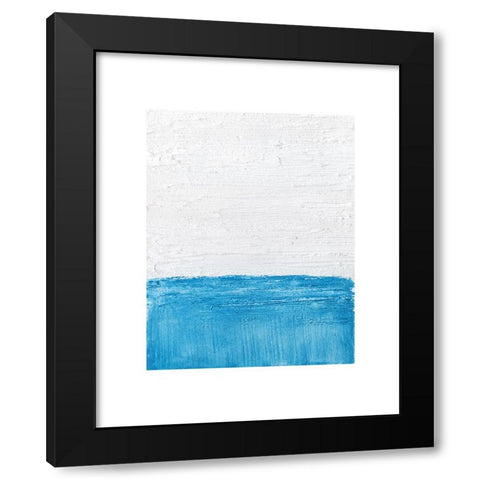 Horizon Blue II Black Modern Wood Framed Art Print with Double Matting by Saunders, Alonzo