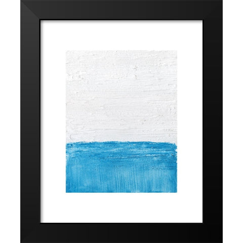 Horizon Blue II Black Modern Wood Framed Art Print by Saunders, Alonzo