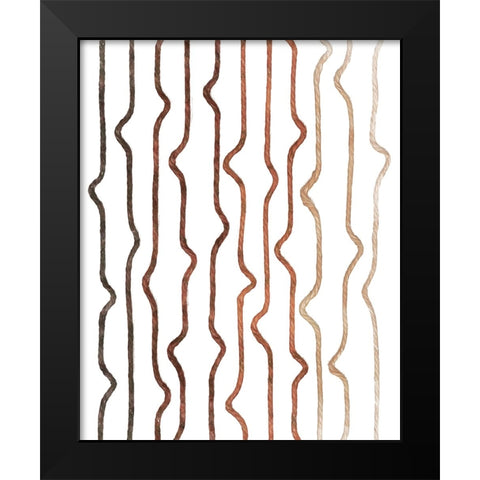 Jagged Flow I Black Modern Wood Framed Art Print by Saunders, Alonzo