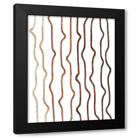 Jagged Flow II Black Modern Wood Framed Art Print by Saunders, Alonzo