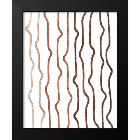 Jagged Flow II Black Modern Wood Framed Art Print by Saunders, Alonzo