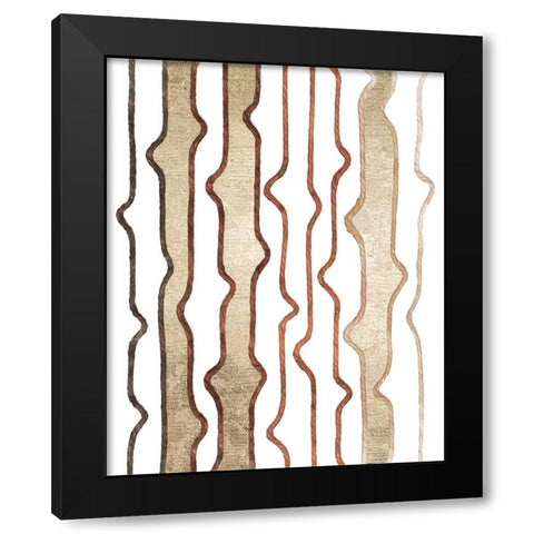 Jagged Flow III Black Modern Wood Framed Art Print by Saunders, Alonzo