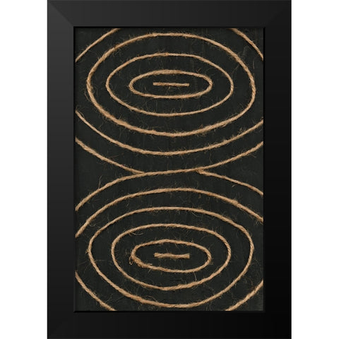 Linked In I Black Modern Wood Framed Art Print by Saunders, Alonzo