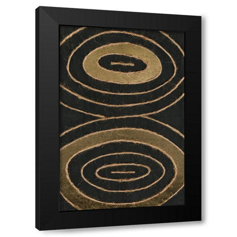 Linked In IV Black Modern Wood Framed Art Print with Double Matting by Saunders, Alonzo
