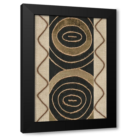 Tribal Linkage II Black Modern Wood Framed Art Print by Saunders, Alonzo
