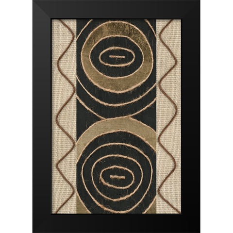 Tribal Linkage II Black Modern Wood Framed Art Print by Saunders, Alonzo