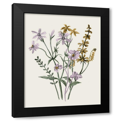 Honey Spring Wildflowers II Black Modern Wood Framed Art Print with Double Matting by Wang, Melissa