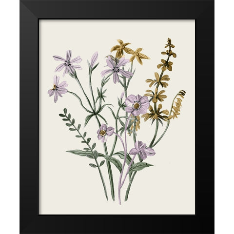 Honey Spring Wildflowers II Black Modern Wood Framed Art Print by Wang, Melissa