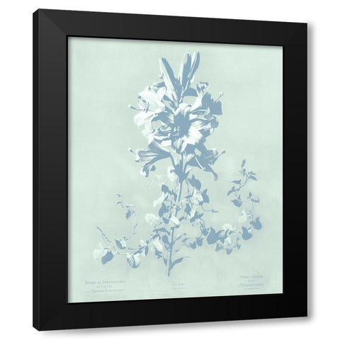 Mint Lilium II Black Modern Wood Framed Art Print with Double Matting by Dussurgey, Chabal