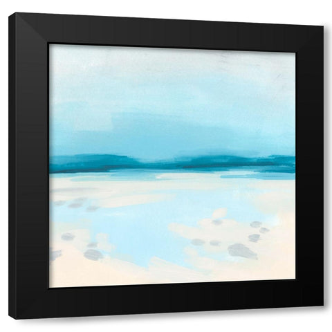 Sandbar Impression II Black Modern Wood Framed Art Print with Double Matting by Vess, June Erica