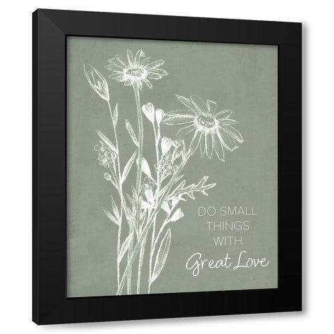 Lovely Wildflower Quotes II Black Modern Wood Framed Art Print with Double Matting by Wang, Melissa