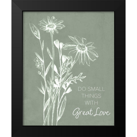 Lovely Wildflower Quotes II Black Modern Wood Framed Art Print by Wang, Melissa