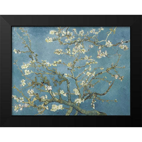 Van Goghs Almond Blossom Black Modern Wood Framed Art Print by Van Gogh, Vincent