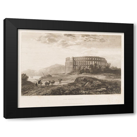 CWFs Antiquities of Pola, Ruins I Black Modern Wood Framed Art Print with Double Matting by Unknown