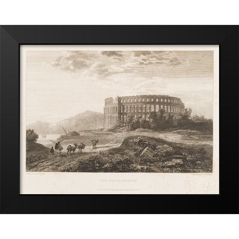 CWFs Antiquities of Pola, Ruins I Black Modern Wood Framed Art Print by Unknown