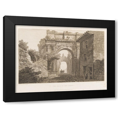 CWFs Antiquities of Pola, Ruins III Black Modern Wood Framed Art Print by Unknown
