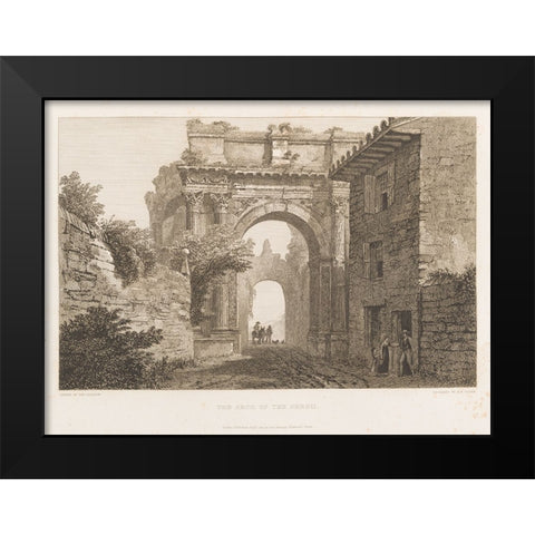 CWFs Antiquities of Pola, Ruins III Black Modern Wood Framed Art Print by Unknown