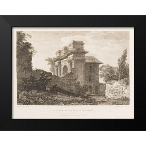 CWFs Antiquities of Pola, Ruins IV Black Modern Wood Framed Art Print by Unknown