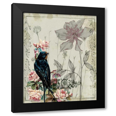 Mauve Melody IV Black Modern Wood Framed Art Print with Double Matting by Goldberger, Jennifer