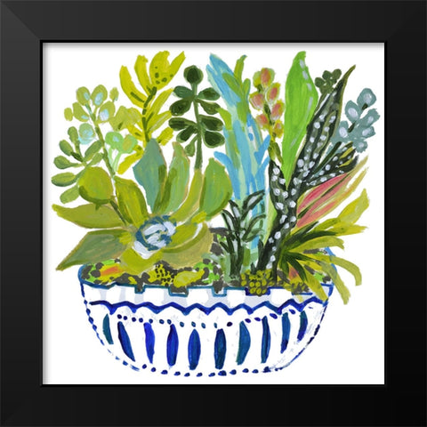 Succelents III Black Modern Wood Framed Art Print by Fields, Karen