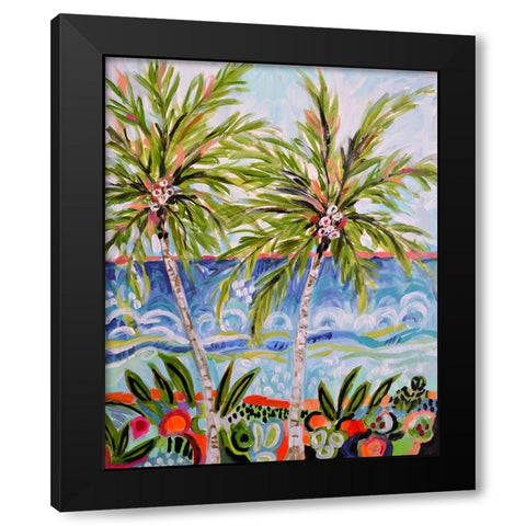 Tropical Vibes I Black Modern Wood Framed Art Print by Fields, Karen
