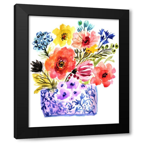 Sweet Arrangement II Black Modern Wood Framed Art Print by Fields, Karen