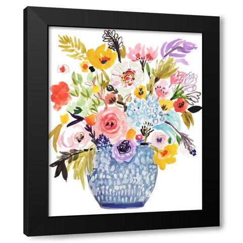 Sweet Arrangement III Black Modern Wood Framed Art Print with Double Matting by Fields, Karen