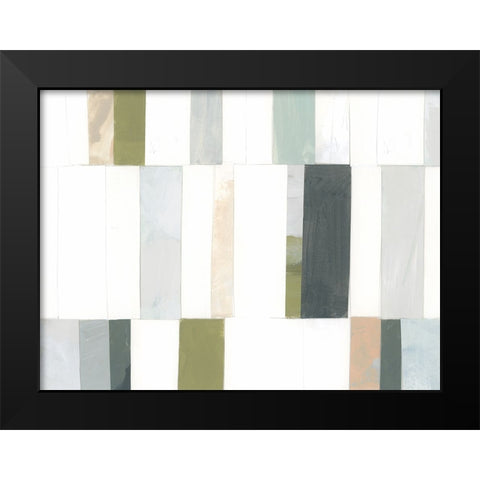 Litmus Collage I Black Modern Wood Framed Art Print by Vess, June Erica