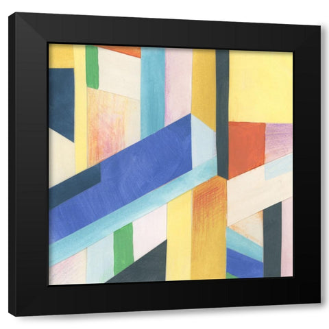 Prism Slice I Black Modern Wood Framed Art Print by Vess, June Erica