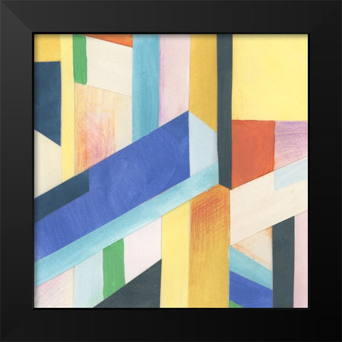 Prism Slice I Black Modern Wood Framed Art Print by Vess, June Erica