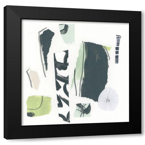 Green Garnet II Black Modern Wood Framed Art Print by Vess, June Erica