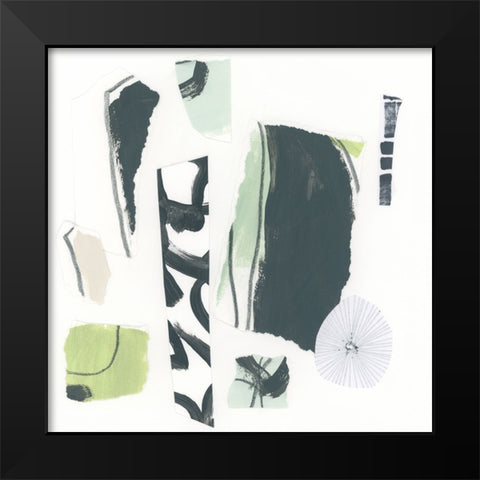 Green Garnet II Black Modern Wood Framed Art Print by Vess, June Erica