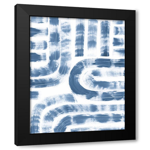 Dye Maze II Black Modern Wood Framed Art Print by Vess, June Erica