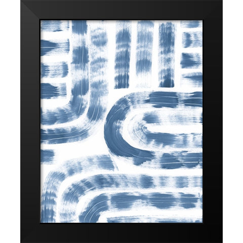 Dye Maze II Black Modern Wood Framed Art Print by Vess, June Erica