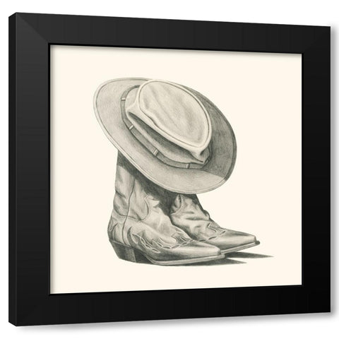 Sams boots I Black Modern Wood Framed Art Print by Popp, Grace