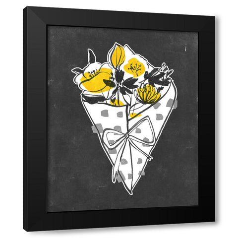 Bright Bouquet I Black Modern Wood Framed Art Print by Wang, Melissa