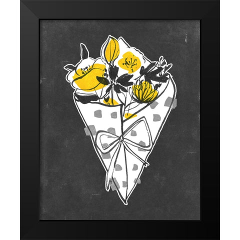 Bright Bouquet I Black Modern Wood Framed Art Print by Wang, Melissa