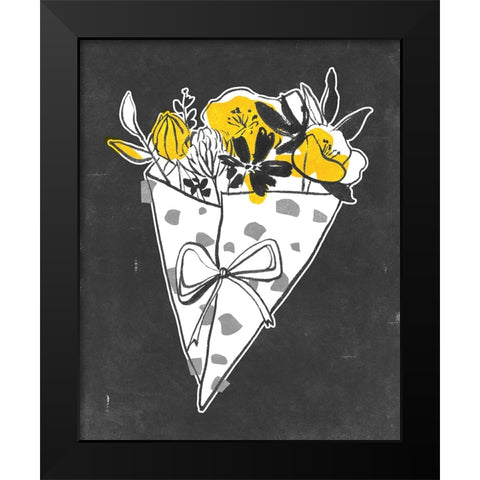 Bright Bouquet II Black Modern Wood Framed Art Print by Wang, Melissa