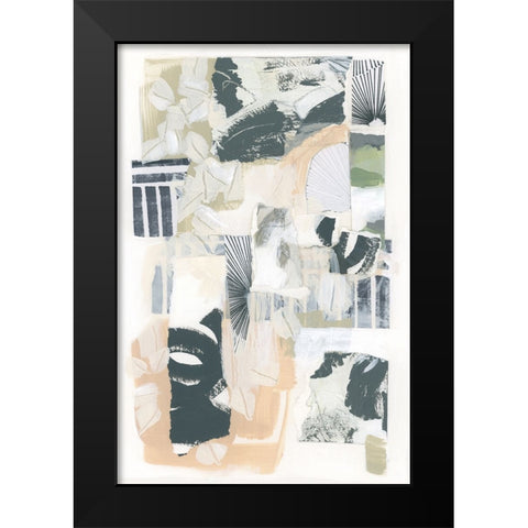 Washi Panel I Black Modern Wood Framed Art Print by Vess, June Erica