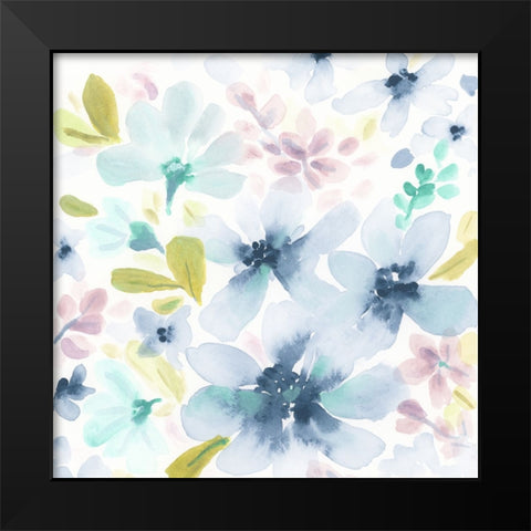 Primavera Petals II Black Modern Wood Framed Art Print by Vess, June Erica