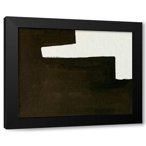 Slit I Black Modern Wood Framed Art Print with Double Matting by Wang, Melissa