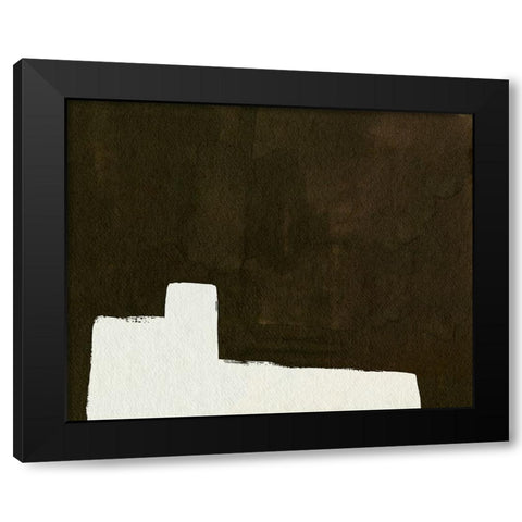 Slit II Black Modern Wood Framed Art Print with Double Matting by Wang, Melissa