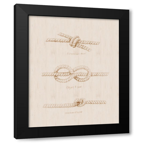 Nautical Knot Study I Black Modern Wood Framed Art Print by Popp, Grace