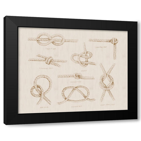 Nautical Knot Study III Black Modern Wood Framed Art Print by Popp, Grace