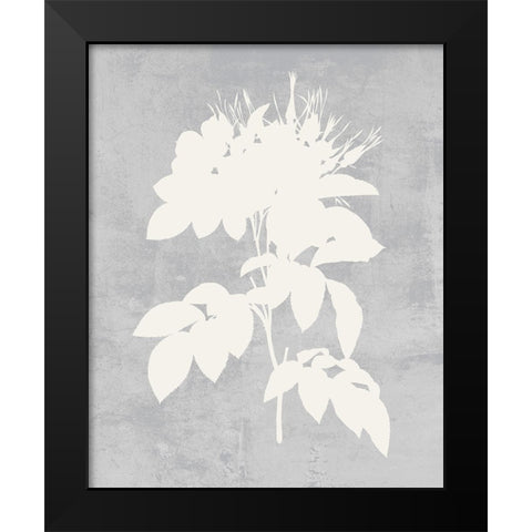 Falling Flowers I Black Modern Wood Framed Art Print by Wang, Melissa