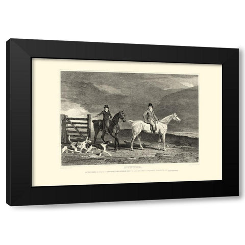 Custom Hunter Black Modern Wood Framed Art Print with Double Matting by Scott, John