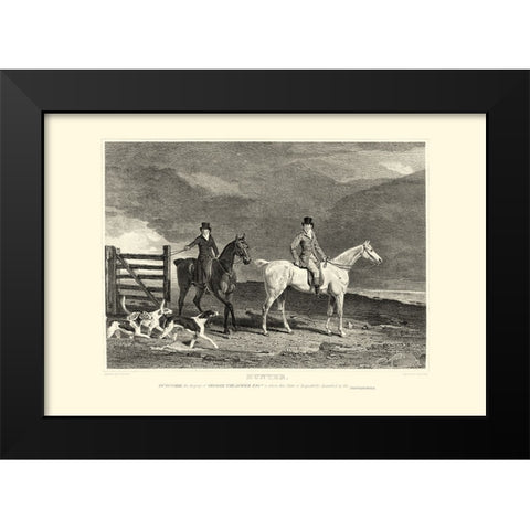 Custom Hunter Black Modern Wood Framed Art Print by Scott, John