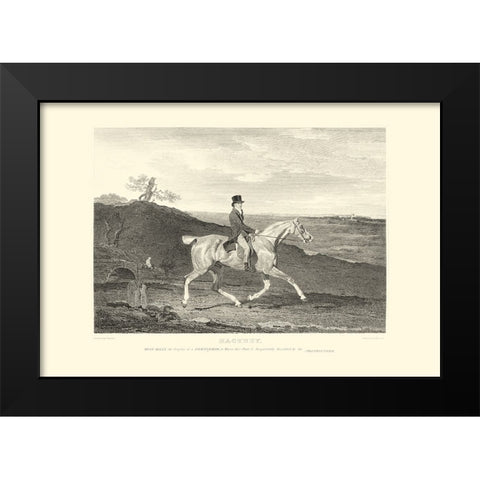 Custom Hackney Black Modern Wood Framed Art Print by Scott, John