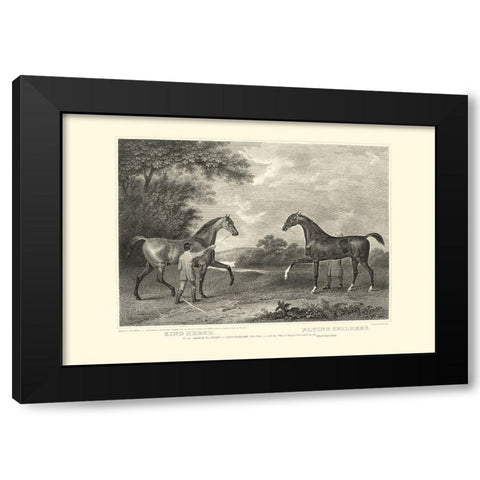 Custom King Herod And Flying Childers Black Modern Wood Framed Art Print by Scott, John